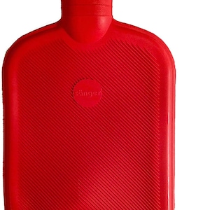 Bolsa de agua caliente de caucho Sänger - Fabricada en Alemania - 2 litros (Roja)