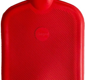 Sänger Rubber Hot Water Bottle - Made in Germany - 2 Litres (Red)