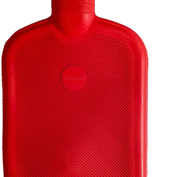 Sänger Rubber Hot Water Bottle - Made in Germany - 2 Litres (Red)