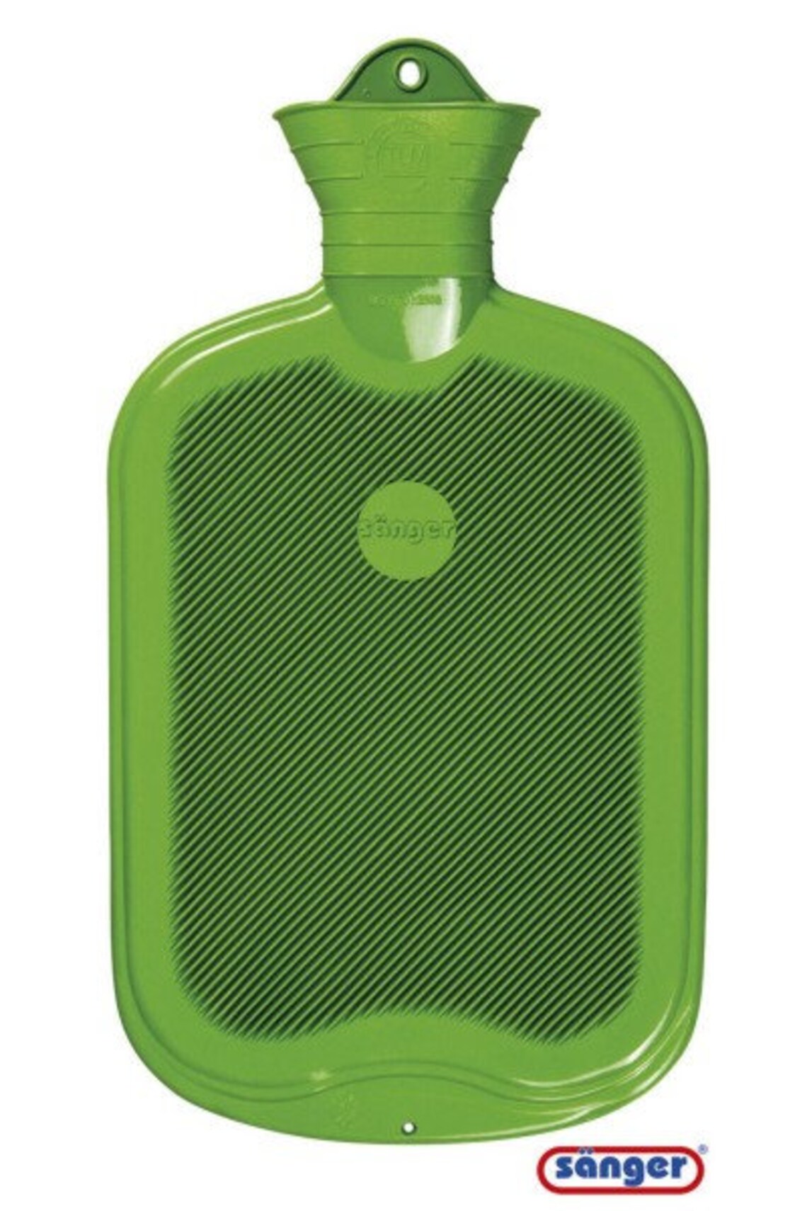 Sanger 2.0 liter hot water bottle with green fleece covermade Etsy