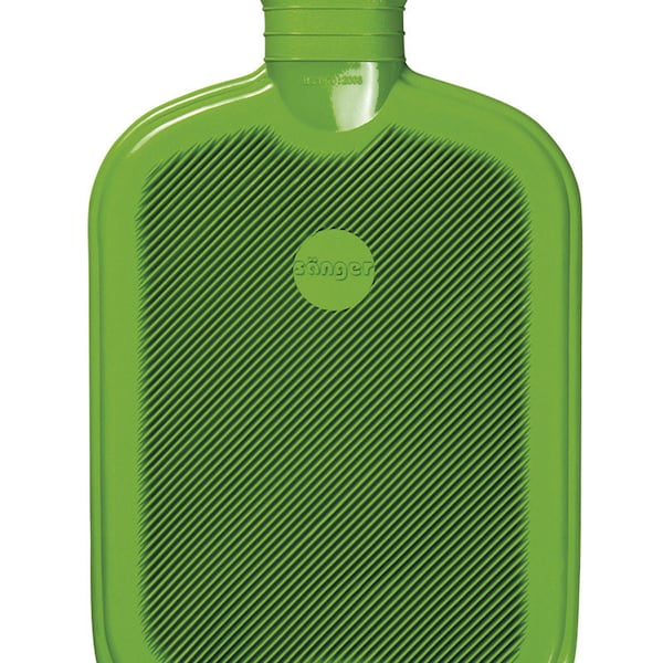 Sänger Rubber Hot Water Bottle - Made in Germany - 2 Litres (Green)