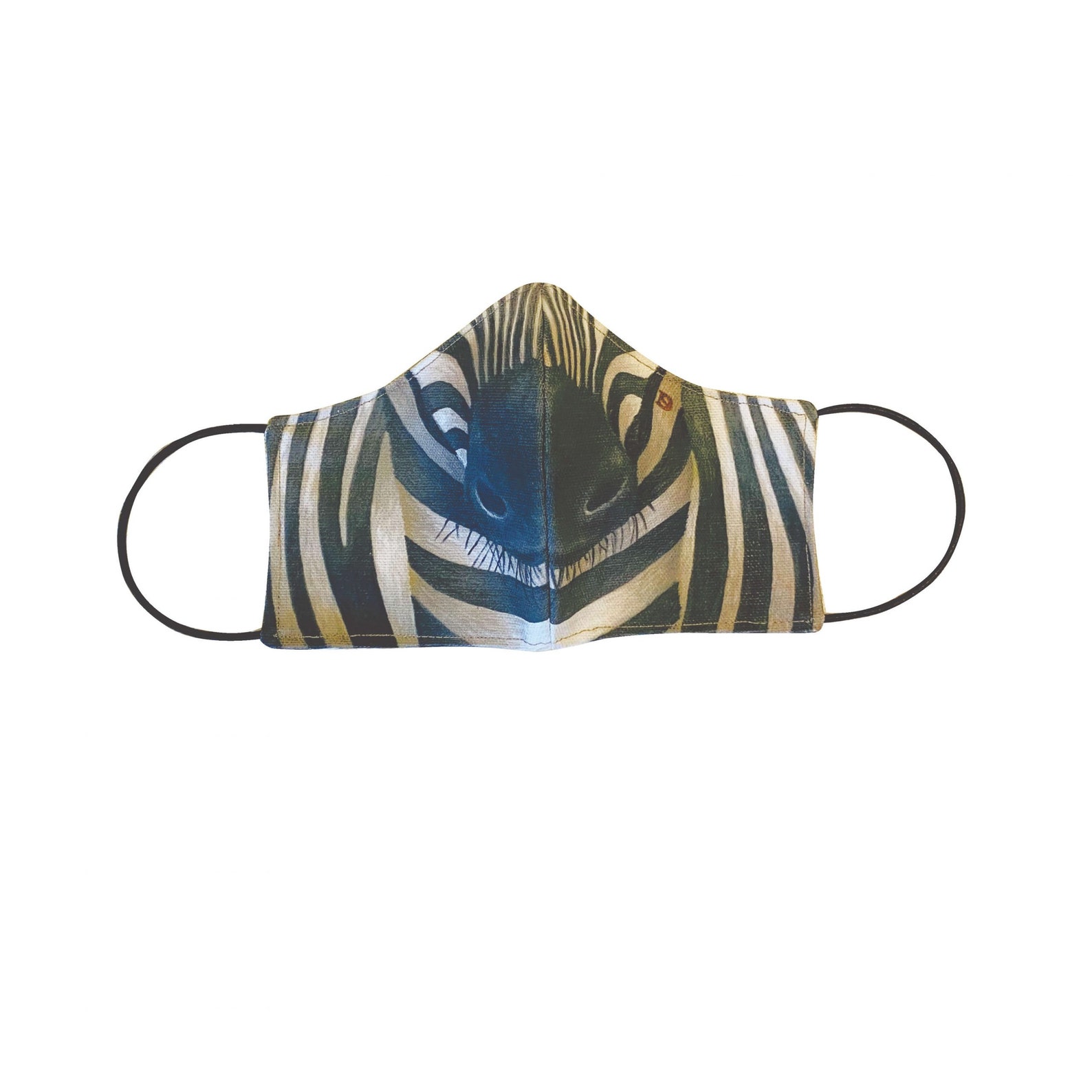 Zebra Face Maskcuppedmade in South Africa With Cotton Tie Etsy