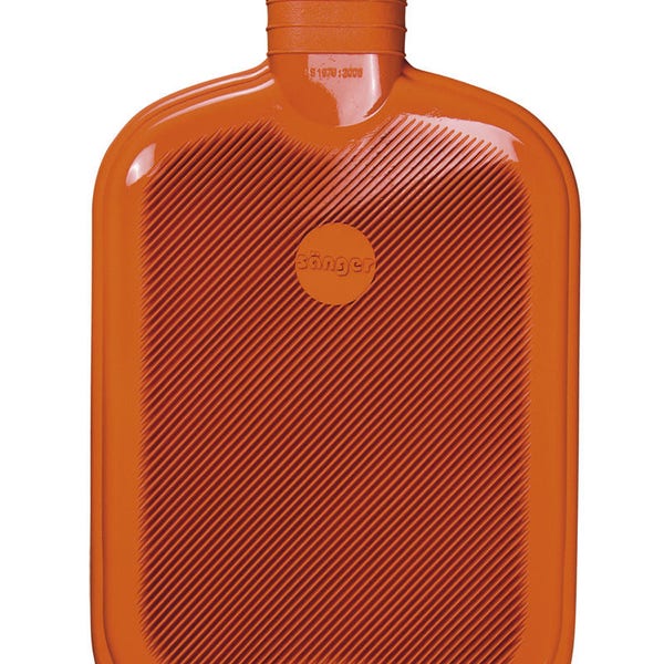 Sänger Rubber Hot Water Bottle - Made in Germany - 2 Litres (Orange)