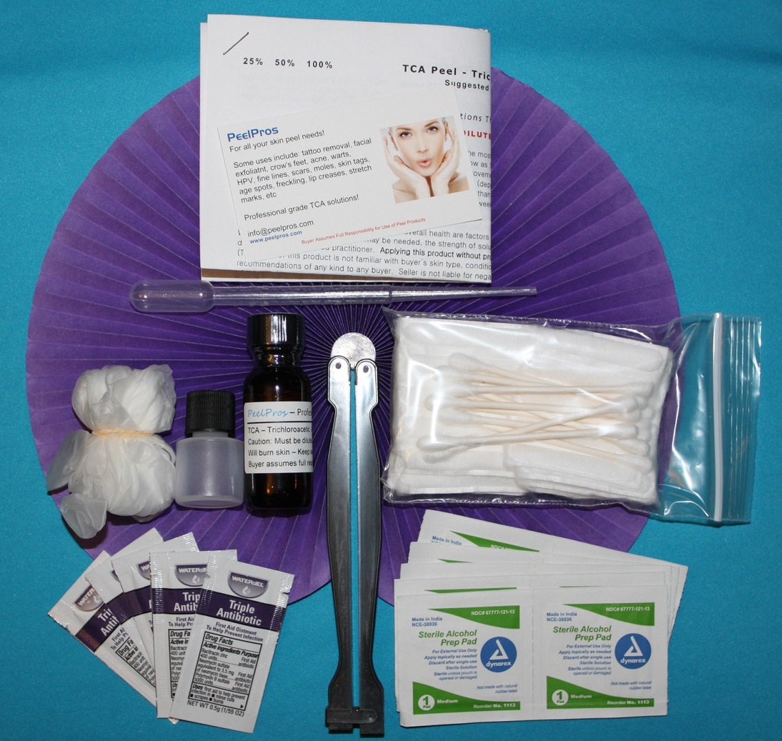 All Inclusive Tattoo Removal Remover 100 Acid Kit by PeelPros Etsy