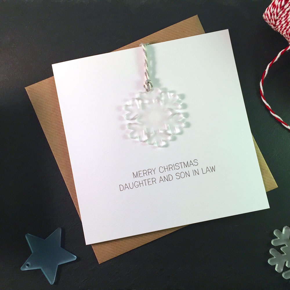 Merry Christmas Daughter and Son in Law // Christmas Card with | Etsy