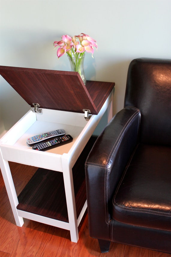 Items similar to Hidden Storage Side Table on Etsy
