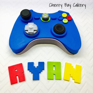 Video game cake decorations, Video game birthday, Fondant video game cake topper, Gaming cupcake topper, Video game party, game controller