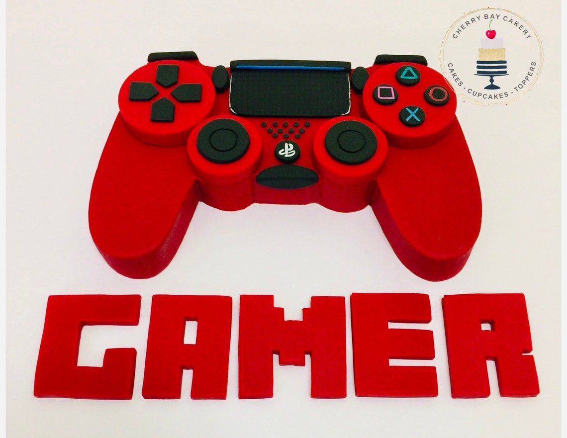 Fondant Video Game Controller Cake Topper Video Game Cake Etsy