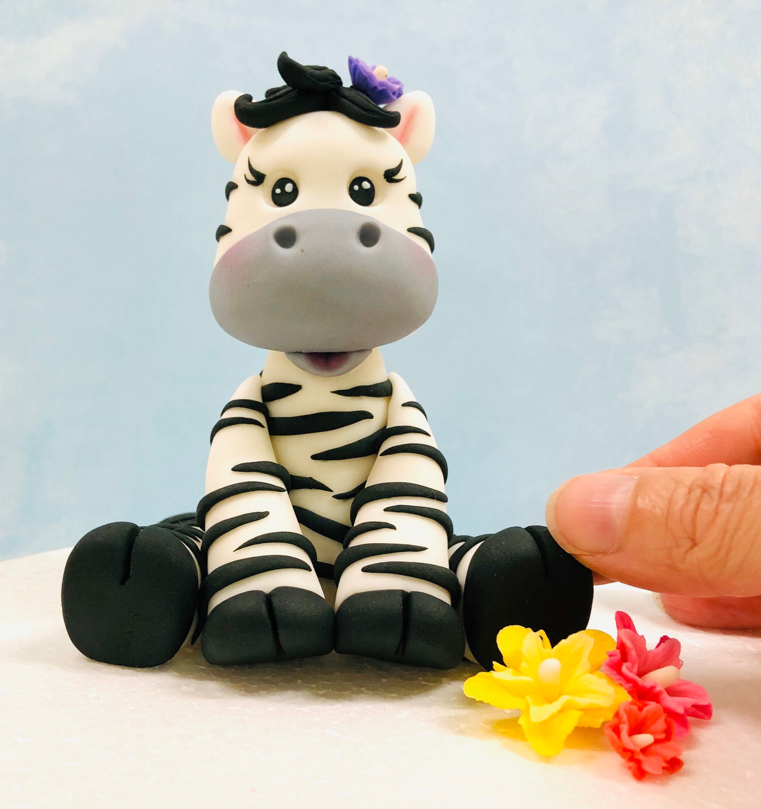 Fondant Zebra Cake TopperZebra Baby ShowerZebra Birthday Etsy