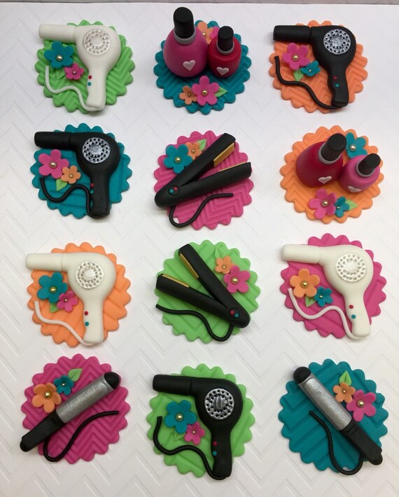 Fondant Hair Stylist Hair Dresser Hair Salon Cupcake Toppers Etsy
