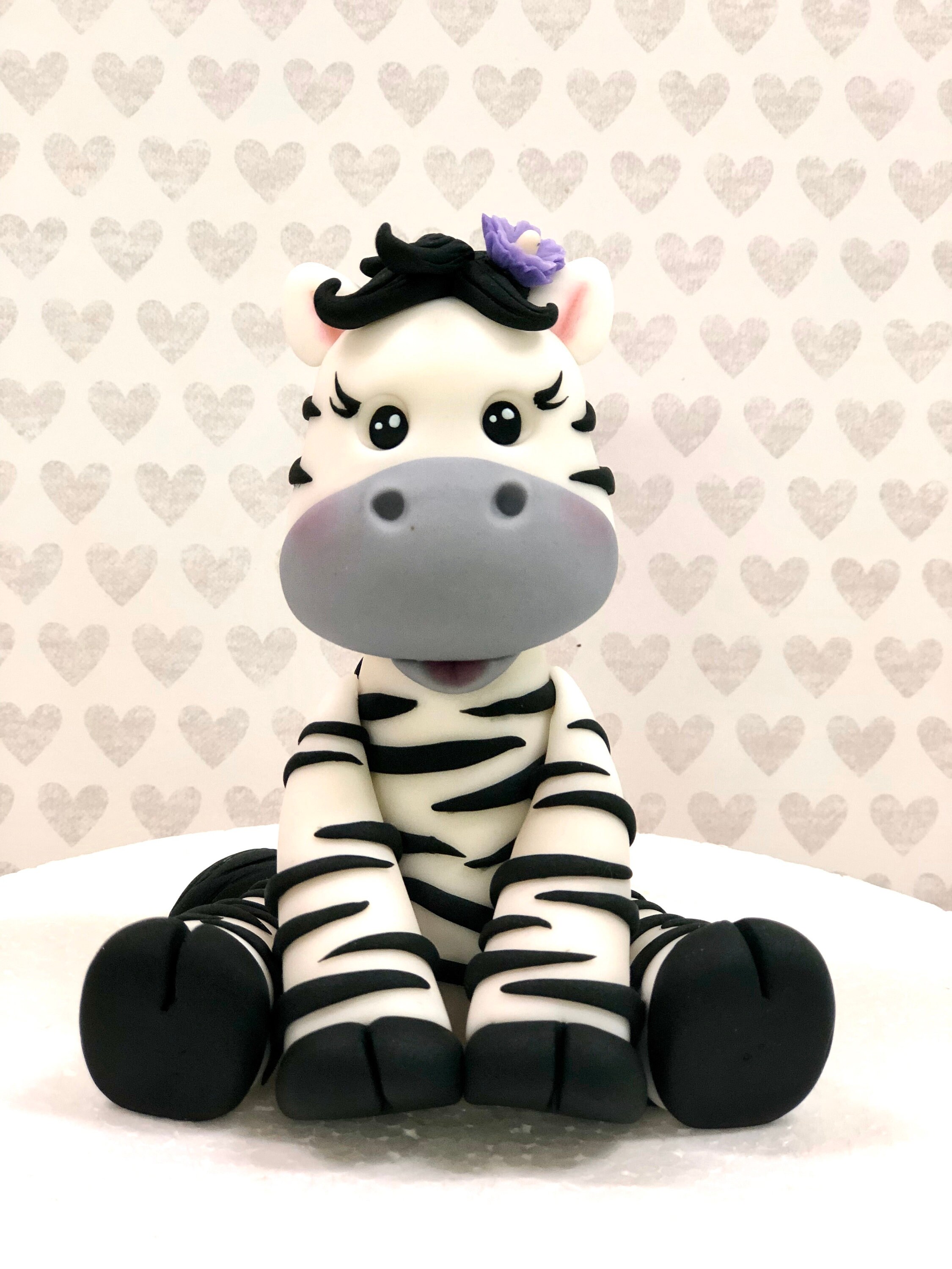 Fondant Zebra Cake TopperZebra Baby ShowerZebra Birthday Etsy