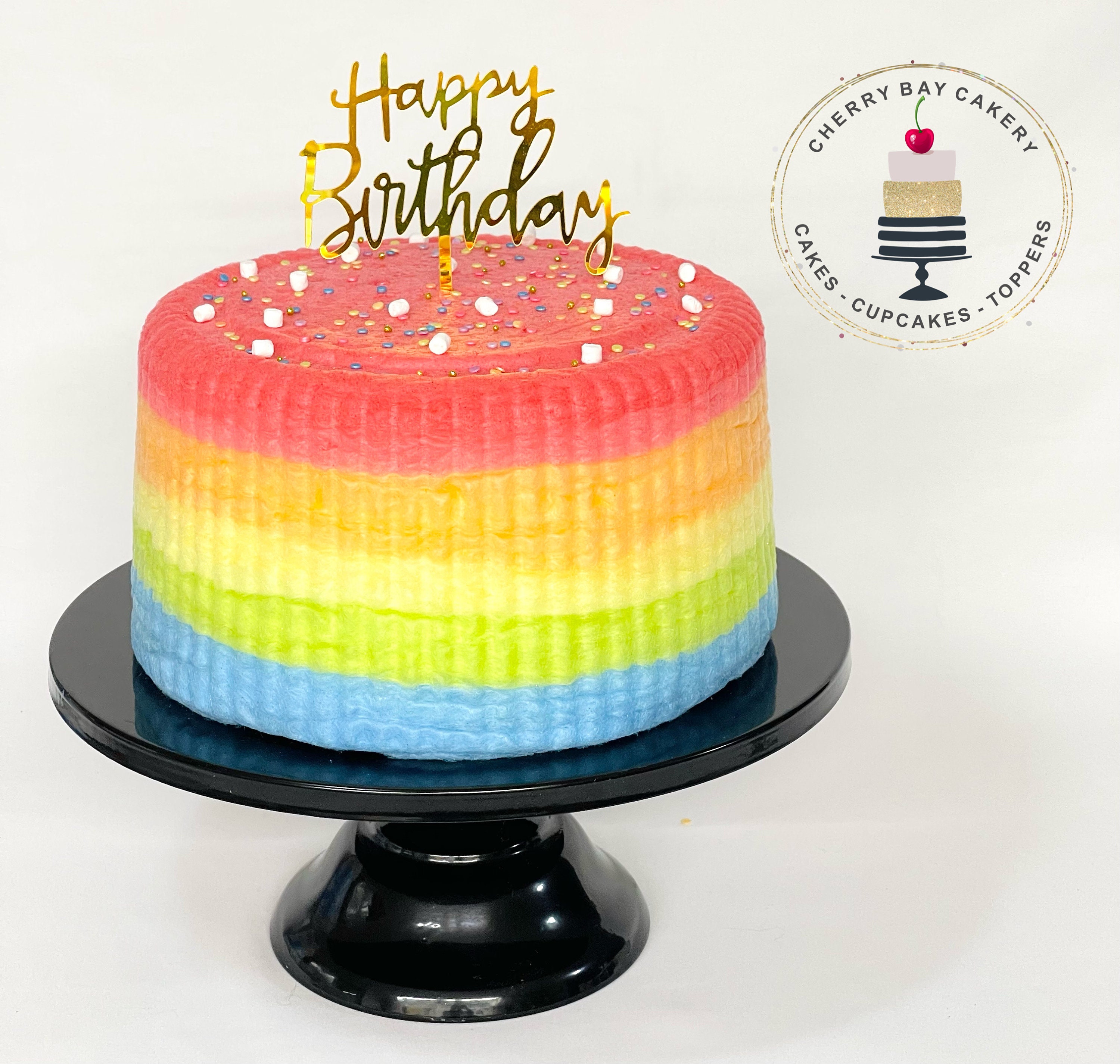 Rainbow Birthday Cotton Candy Cake Candy Floss Cake Fairy Floss Pride Cake Gluten, Dairy, Nut Free Birthday Party Alternative Idea