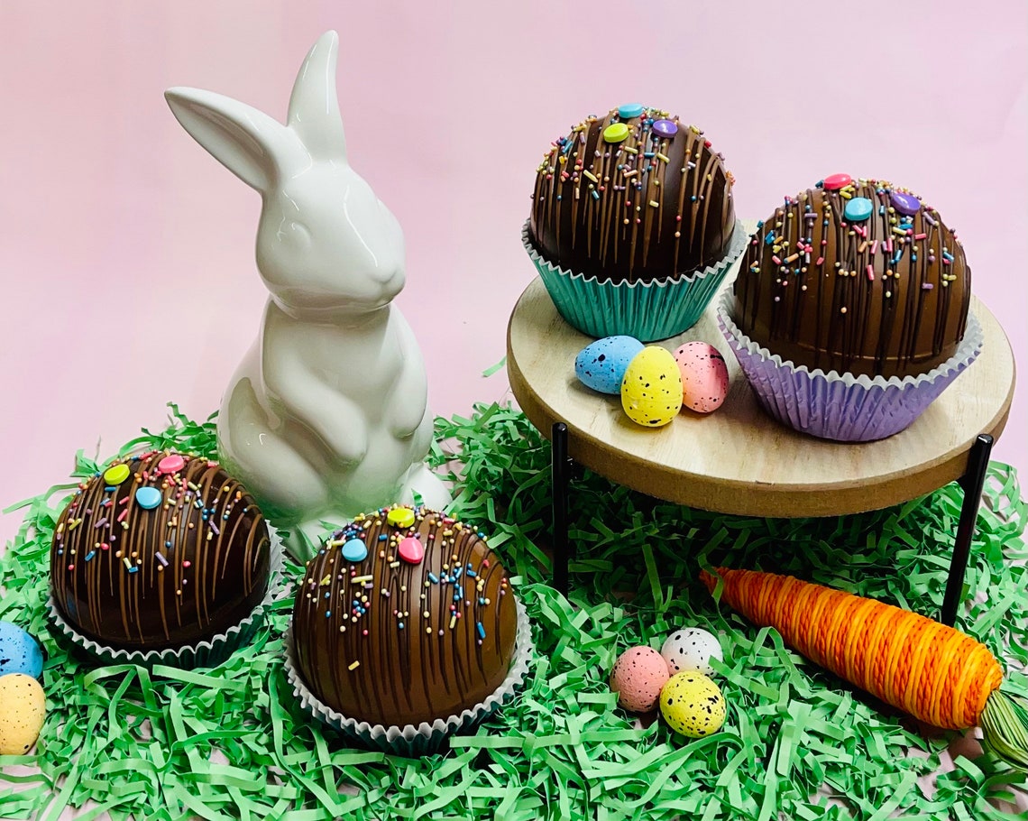 Easter Cocoa Bombs Hot Cocoa Bomb Hot Chocolate Bomb Easter Etsy