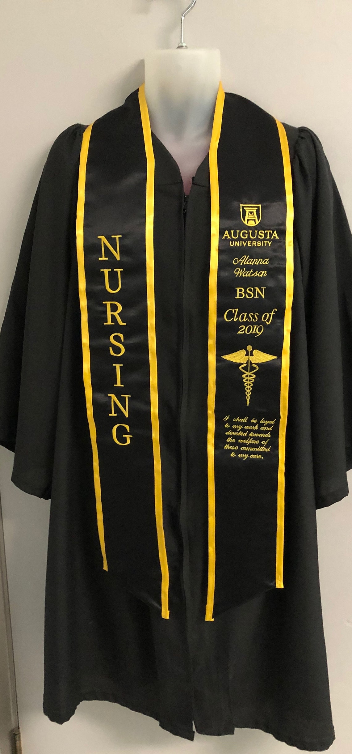 Nursing Graduation Stole with Trim other custom options Etsy