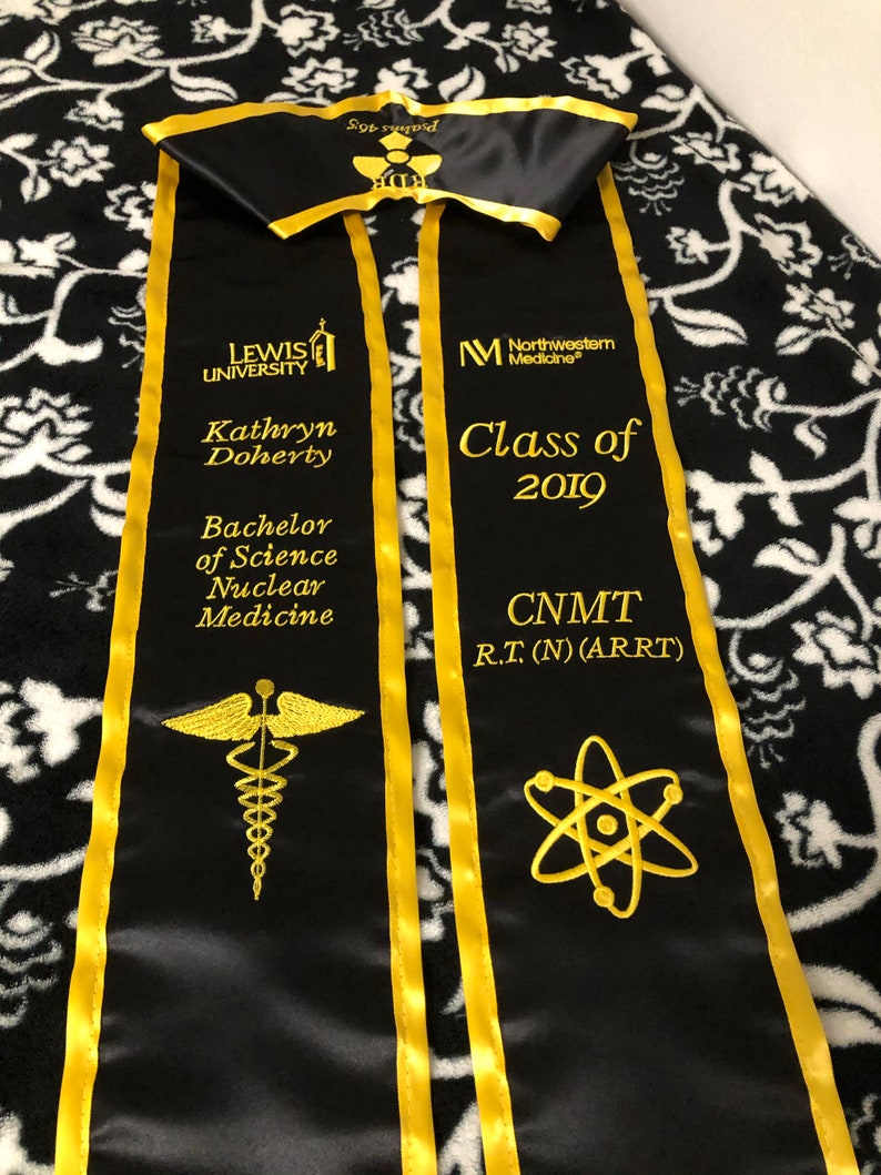 Nursing Graduation Stole With Trim Includes Vertical Nursing / Etsy