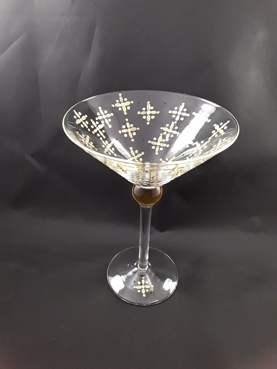Extra Large Hand Painted Martini Glasses Set of 3 Etsy