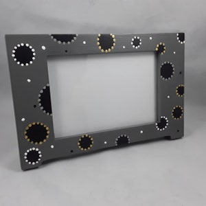 Fun Polka Dot Hand Painted Wood 4x6 Picture Frame
