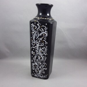 Dramatic Hand painted Ceramic Vase