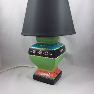 Incredible, Whimsical Hand Painted Ceramic Table Lamp