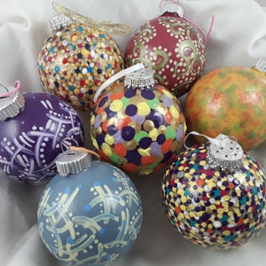 Fun Hand Painted Christmas Ornaments