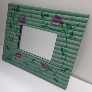 Old Fashioned Hand Painted Wood Mirror
