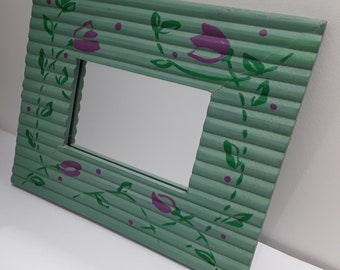 Old Fashioned Hand Painted Wood Mirror