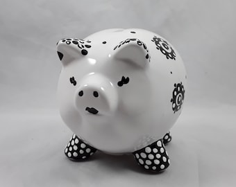 Adorable Hand Painted Piggy Bank