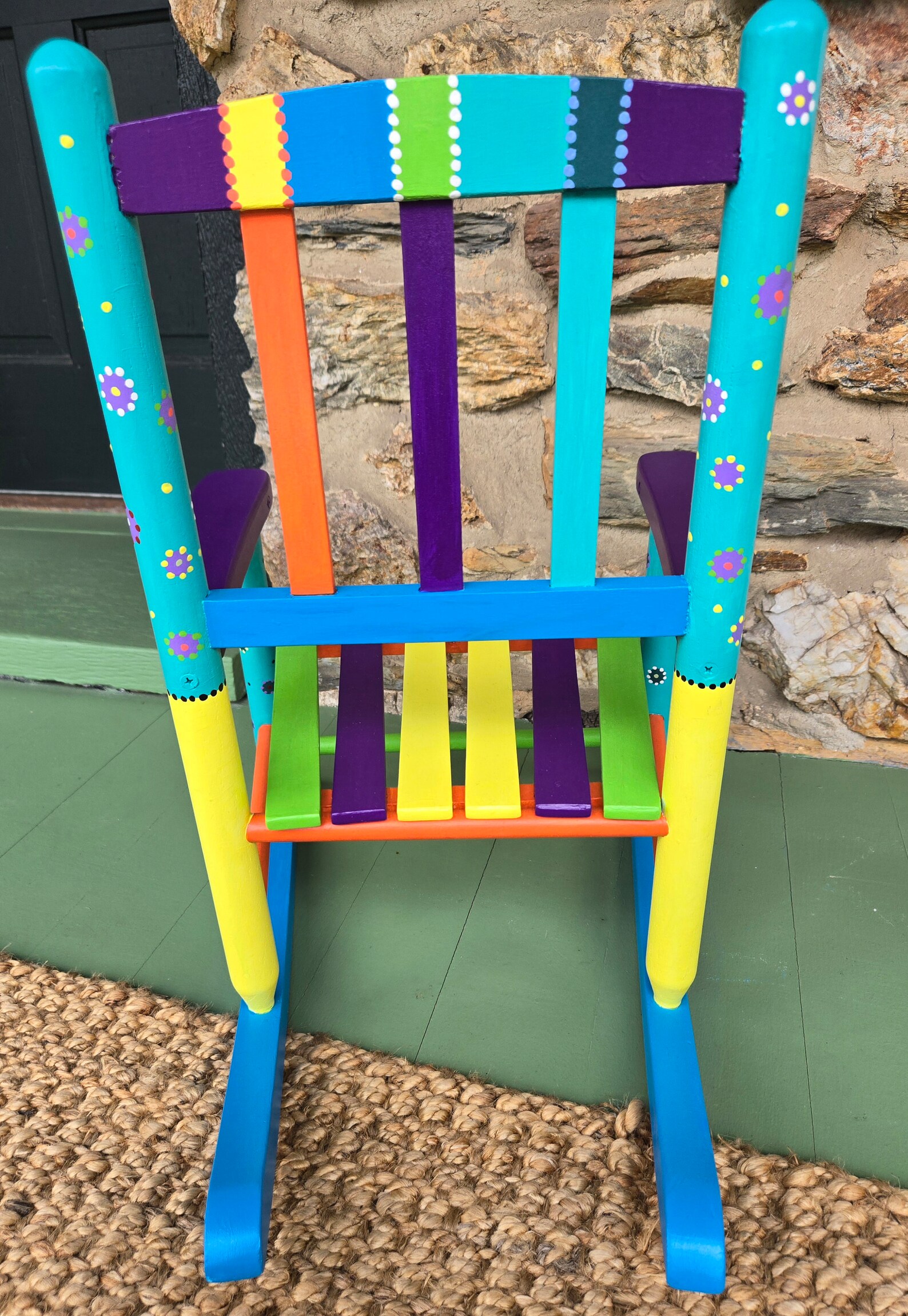 Hand Painted Children's Rocking Chair - Etsy