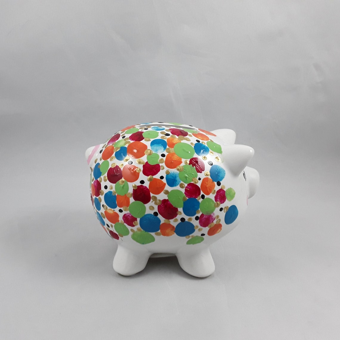 Adorable Hand Painted Piggy Bank - Etsy