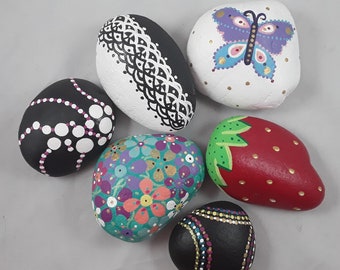 Unique Hand Painted Rock Art
