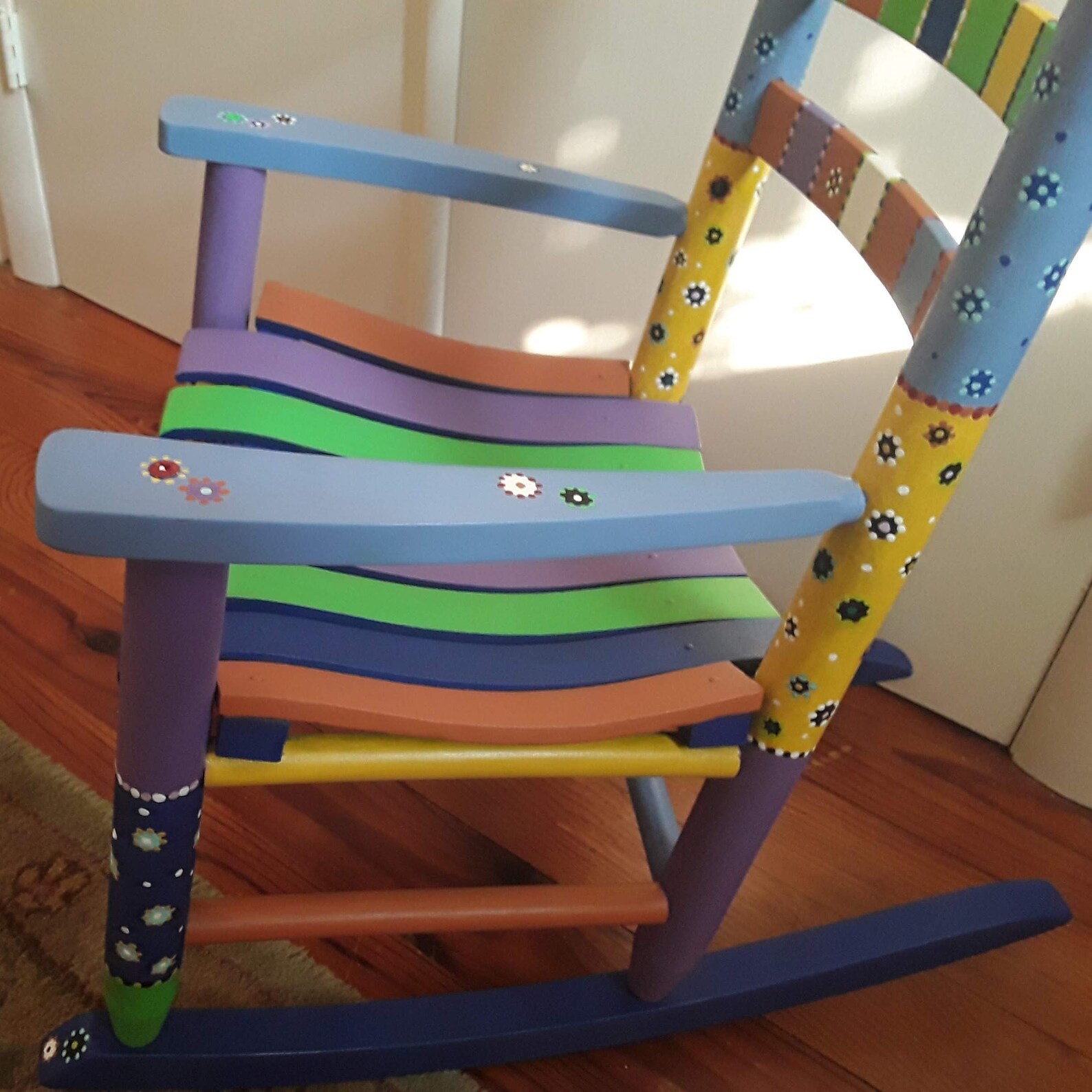 Beautiful Hand Painted Children's Rocking Chair - Etsy