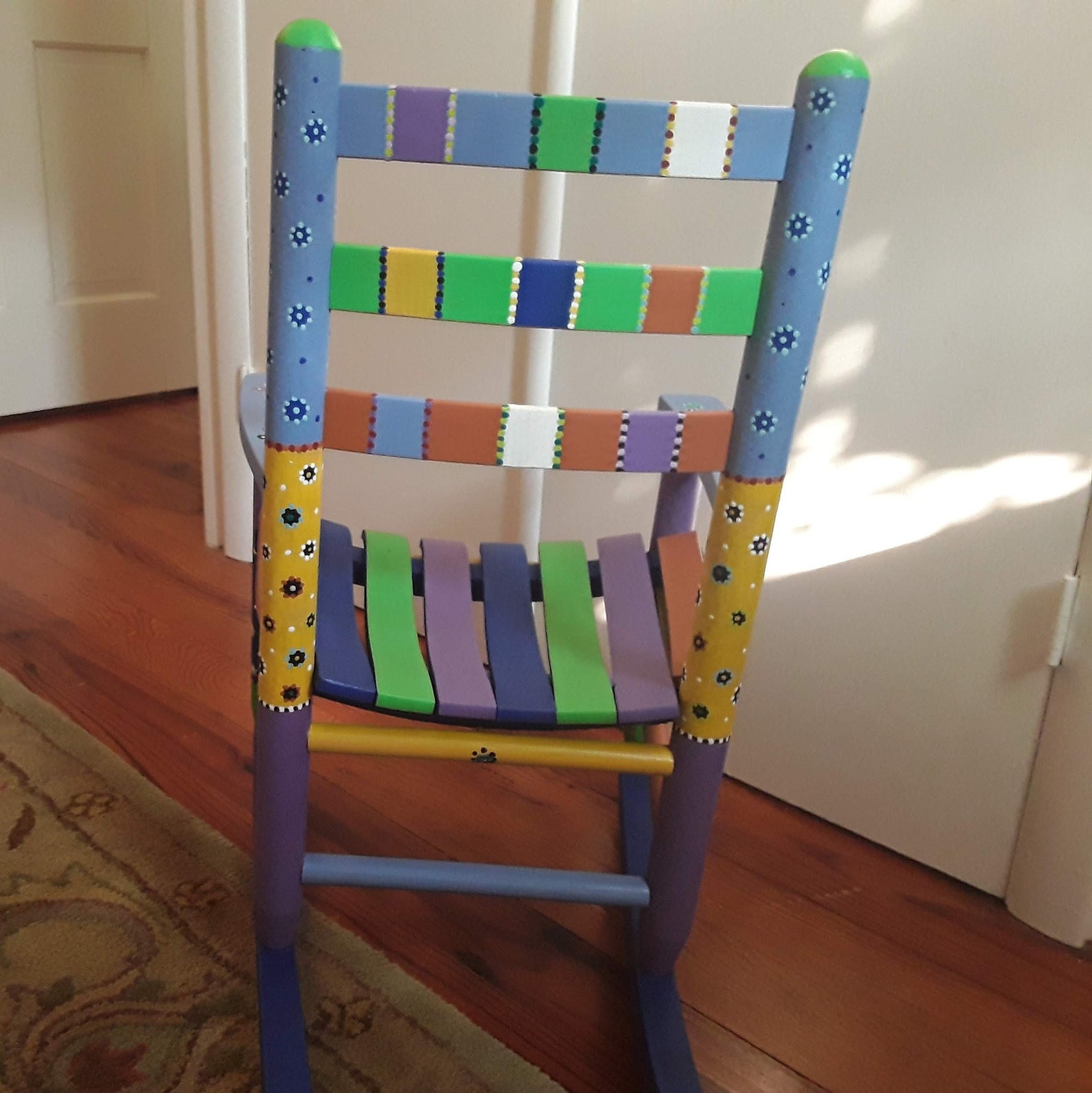 Beautiful Hand Painted Children's Rocking Chair - Etsy