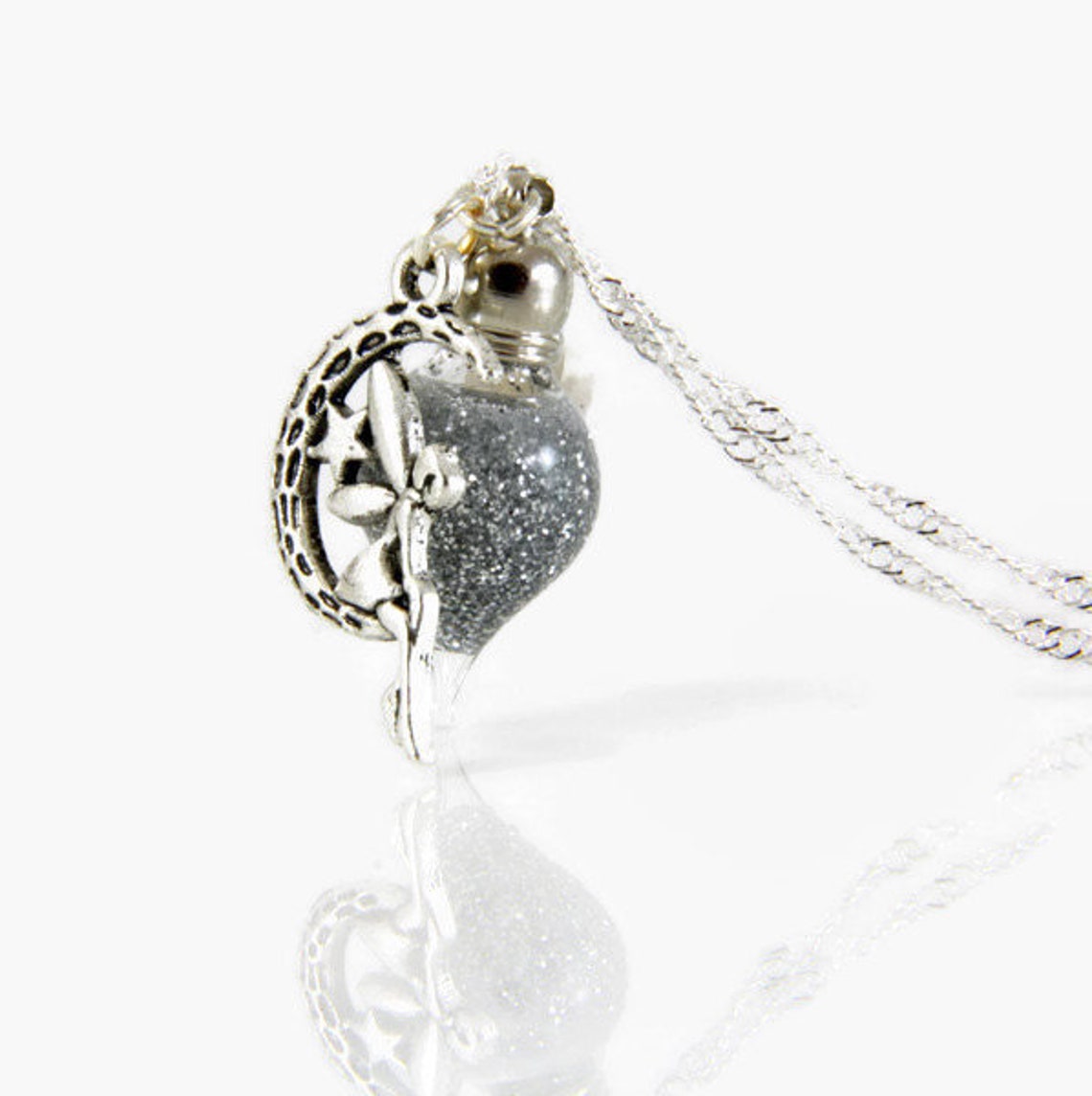 Fairy Necklaceterrarium Necklace Fairy Glitter Necklace Etsy