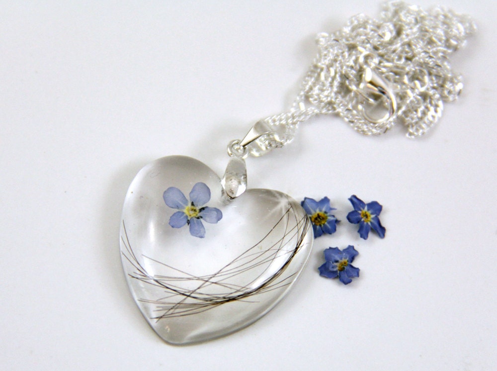 Custom Hair Lock Resin Keepsake Pendant Baby Hair Pet Fur or Hair