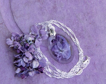 Real Lilac Necklace, Terrarium Necklace, Lilac Jewelry, Dainty Necklace, Flower and Resin Jewelry, lilacs, Gift for Her,Ready To Ship