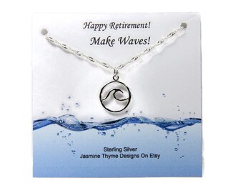 Retirement Gift For Women, Retirement Gift From Colleagues, Retirement Party, Happy Retirement, Sterling Silver Necklace For Women