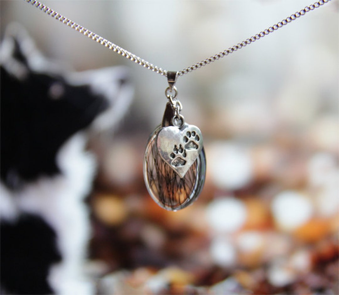 Memorial Necklace Dog Fur Necklace Pet Fur Memorial Necklace
