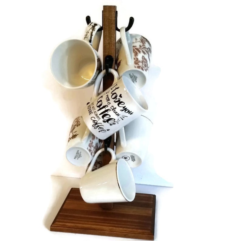 8 Cup Mug Cup Holder Coffee Cup Stand 8 Hooks for Hanging Mugs Etsy