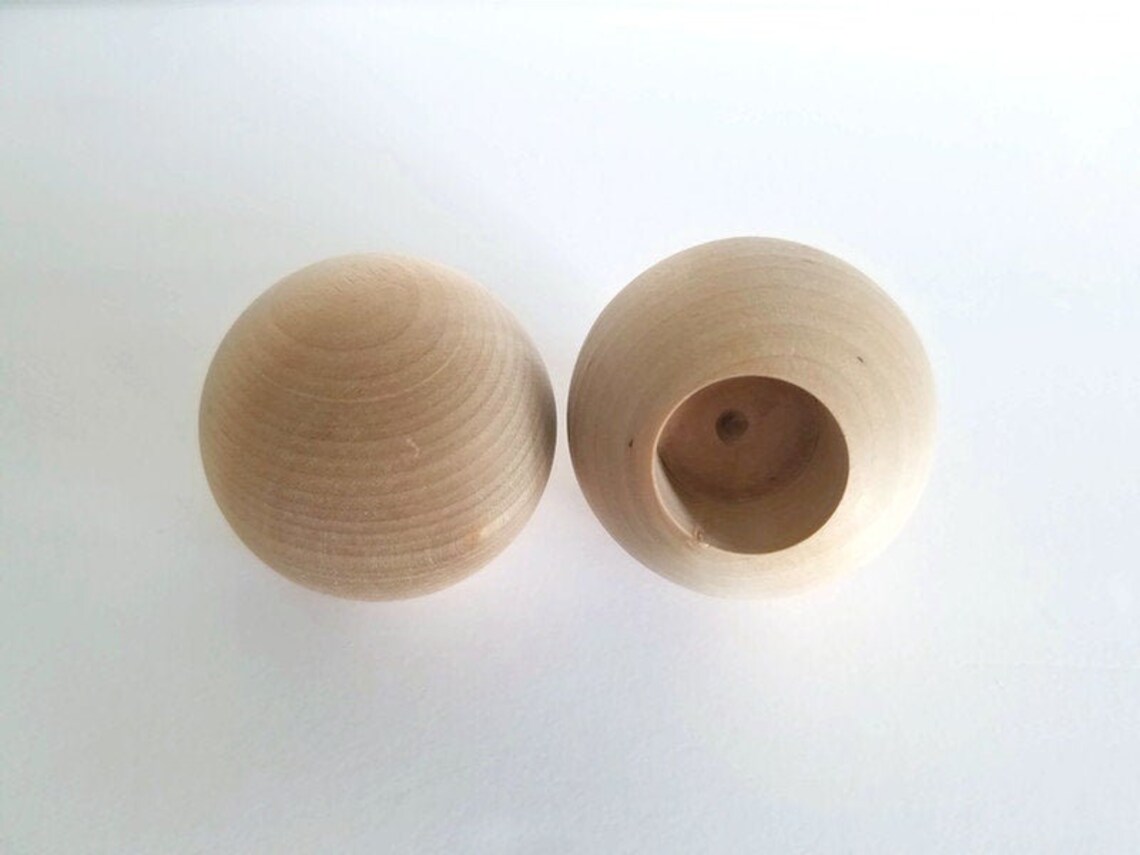 7/8 Dowel Cap 2 X 7/8 Hole Wooden Ball Etsy