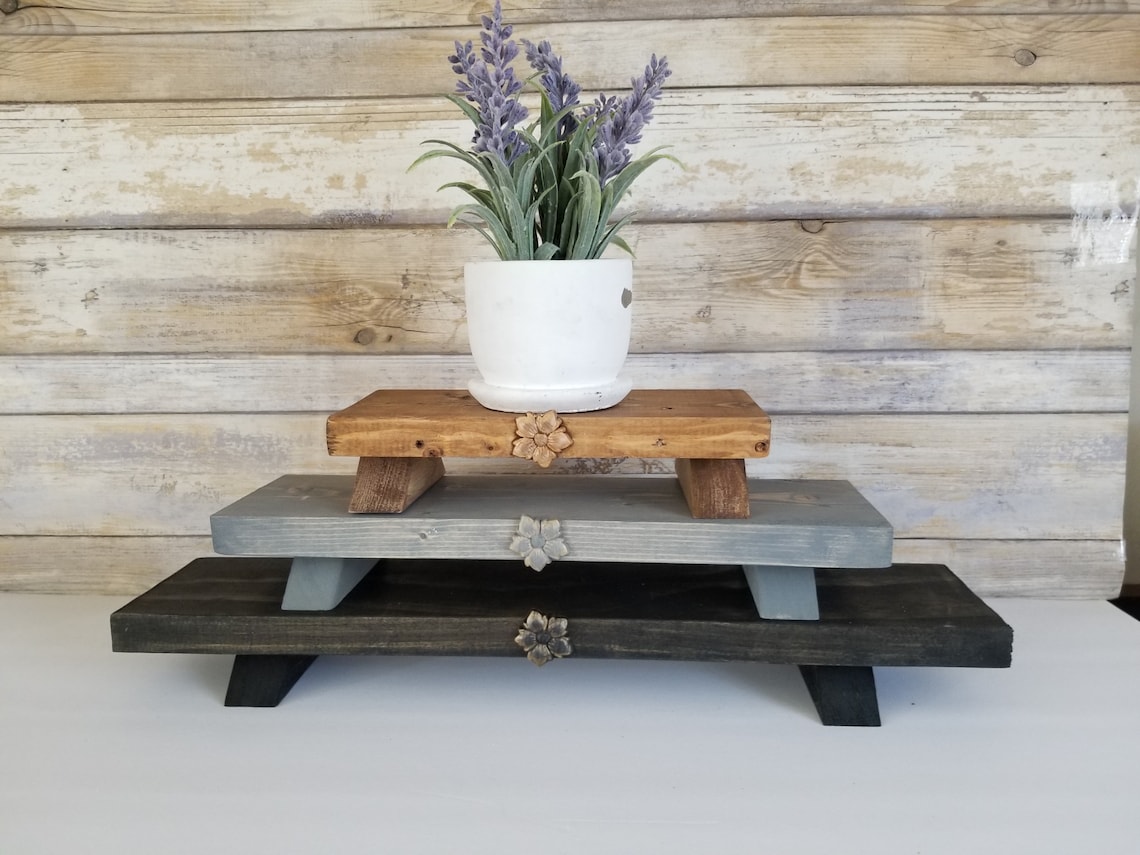 Wooden Riser Wood Table Wood Risers for Display Succulent Etsy