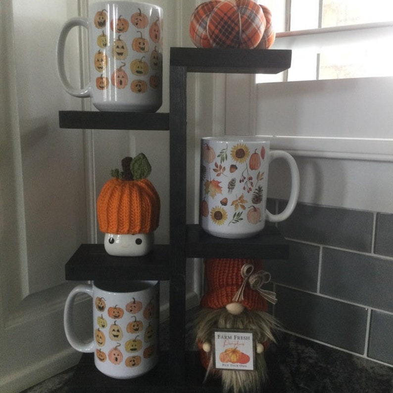 Rustic Mug Stand / Coffee Cup Holder. Wood Plant Stand Etsy