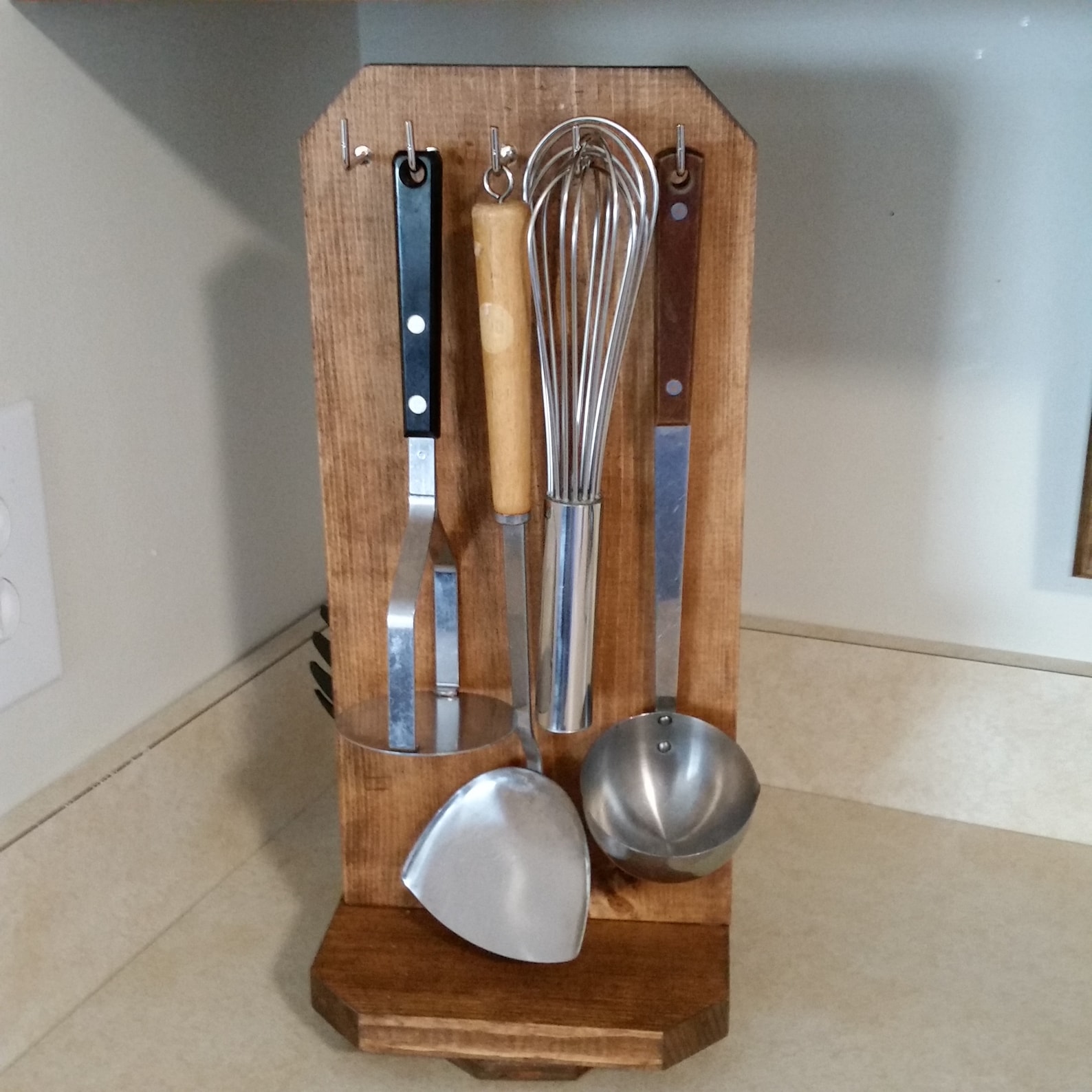 Rustic Utensil Holder Rotating Organizer Revolving Perfect for Etsy
