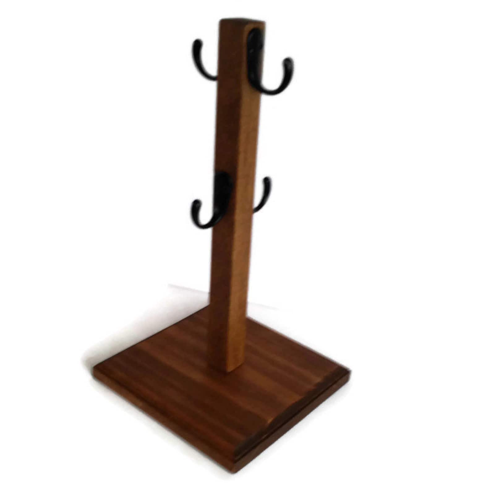 Rustic Mug Stand/coffee Mug Tree 4 Hook Farmhouse Coffee Bar Etsy