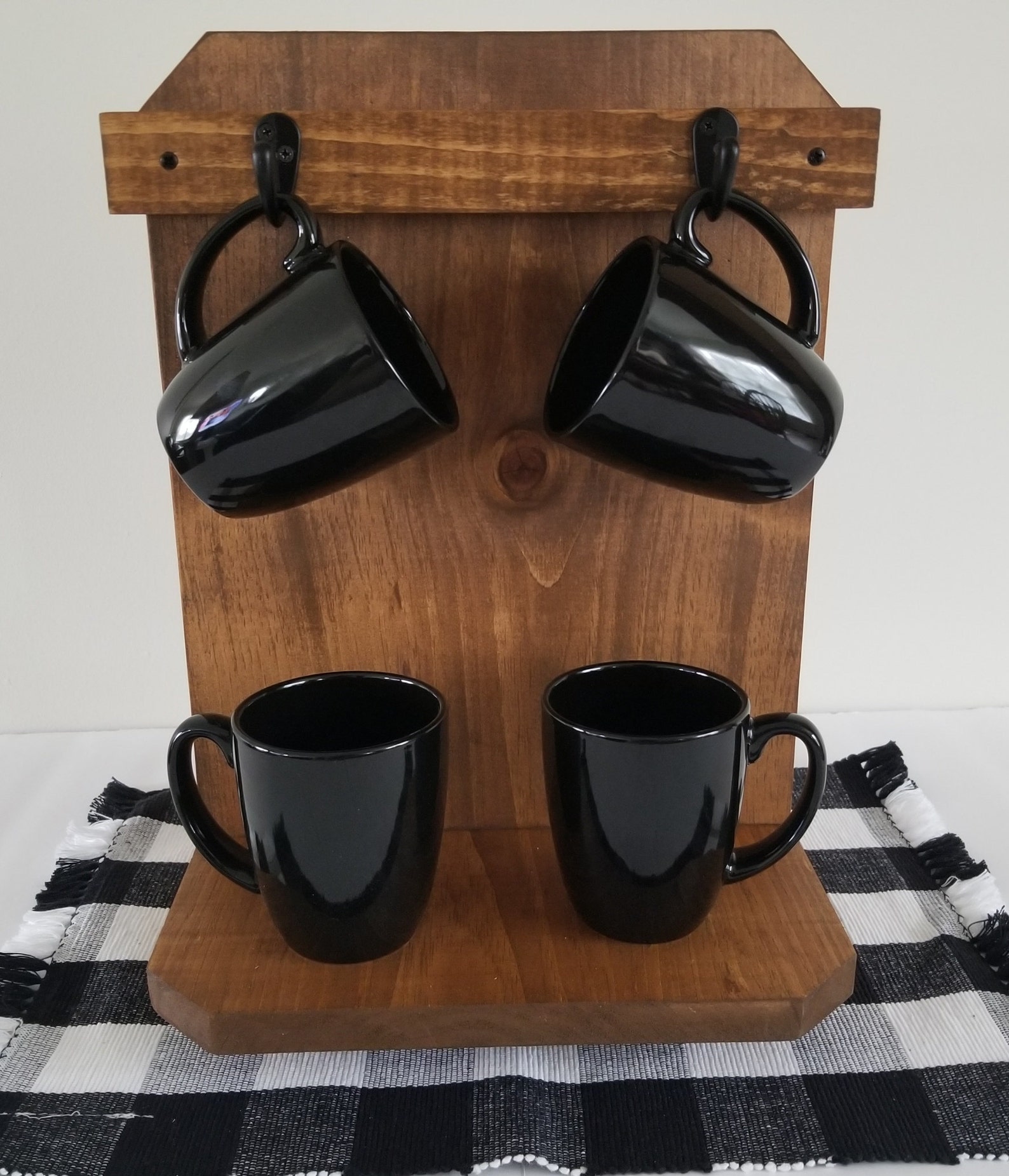 Rotating Coffee Mug Holder 8 Large Size Cup Countertop Stand Etsy