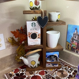 Coffee Mug Stand Rae Dunn Inspired 6 Hook Mug Tree Solid Wood Ivory Cup  Holder . Rustic Farmhouse. Coffee Mug Rack/ Holds Large Mugs -  Ireland