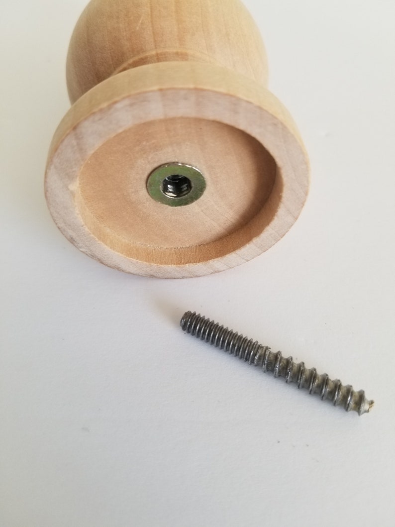 Wood Finial Screw in Riser Legs Dowel Finial Decorative Top Etsy