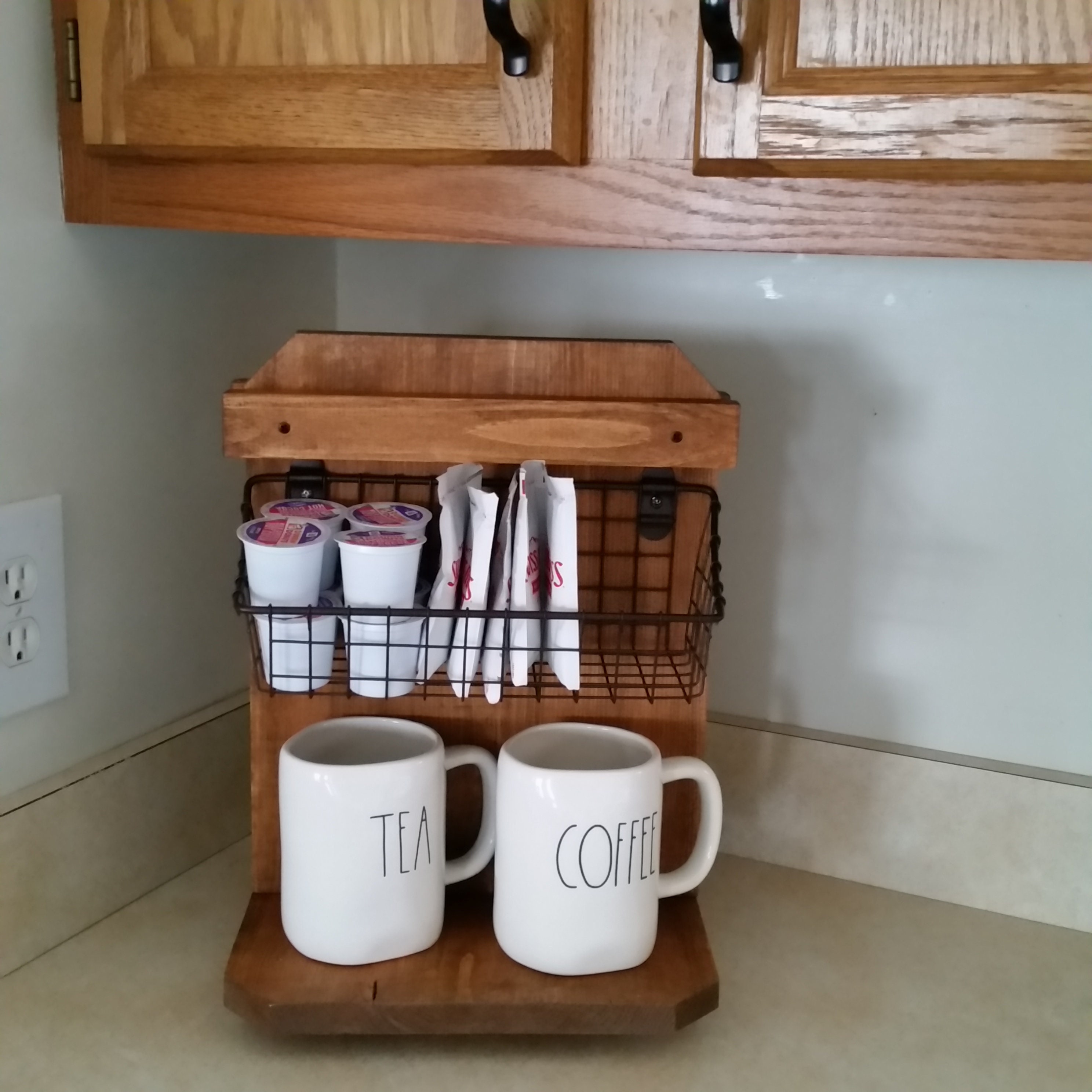 Rotating Coffee Mug Holder 6 Cup Countertop Stand Turns KCup Etsy