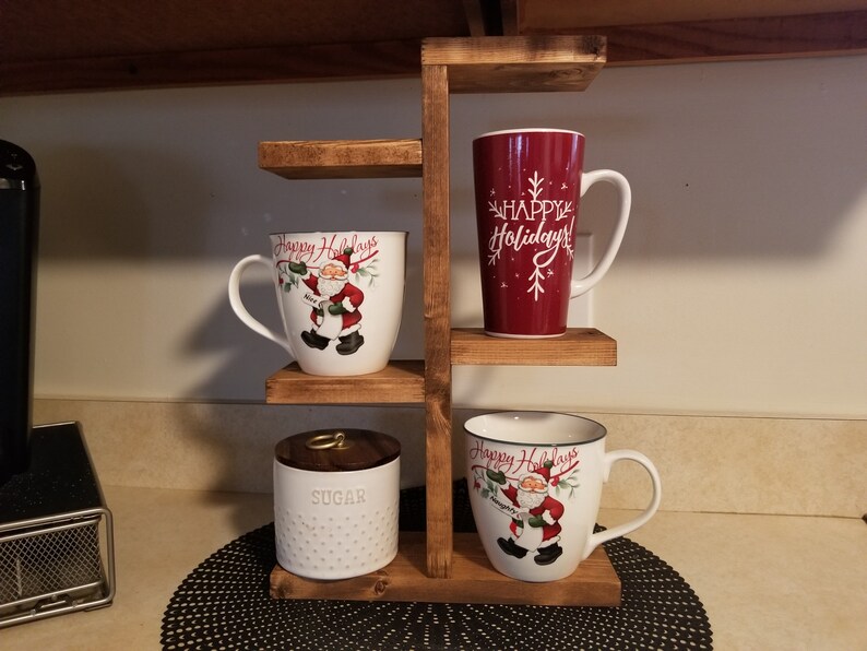 Rustic Mug Stand / Coffee Cup Holder. Wood Plant Stand Etsy