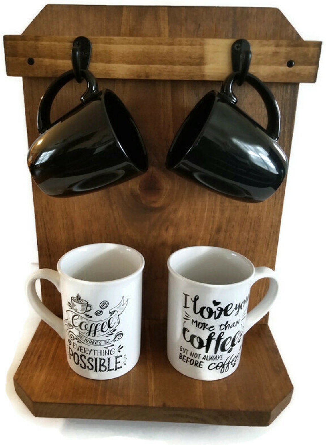 Rotating Coffee Mug Holder 8 Large Size Cup Countertop Stand Etsy