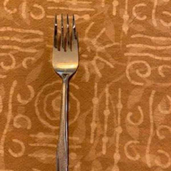 Florentine gold plated flatware large fork 7.5" ca. 1962